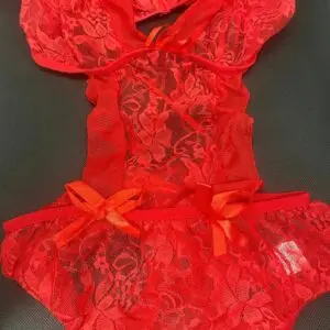 Sexy Spitzenbody in Rot